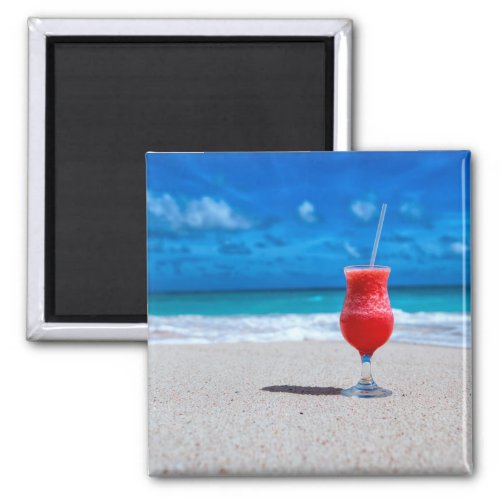 Strawberry Daiquiri Tropical Punch Caribbean Beach Magnet