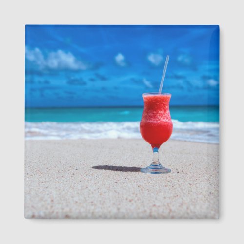 Strawberry Daiquiri Tropical Punch Caribbean Beach Magnet