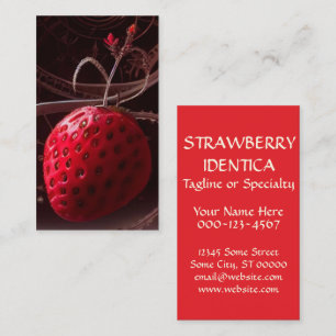 strawberry dark scene business card
