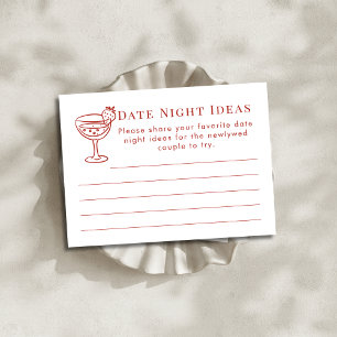 Strawberry Date Night Ideas Bridal Shower Game Enclosure Card