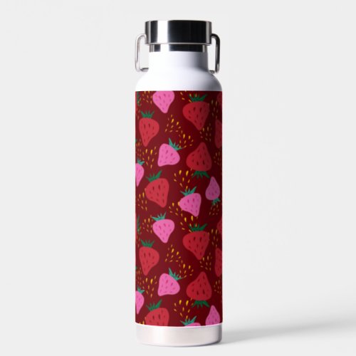 Strawberry Day Fun Fruit Pattern Design  Water Bottle