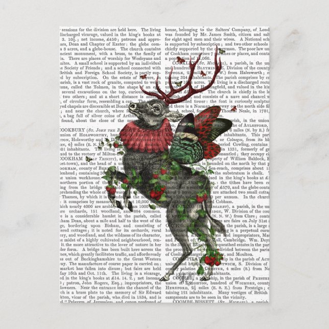 Strawberry Deer Postcard (Front)