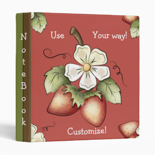Strawberry Delight Notebook Avery Binder