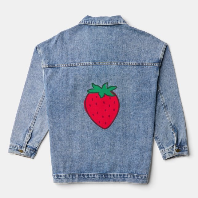 Strawberry Denim Jacket (Back)