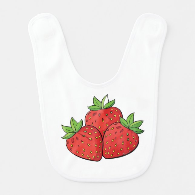 Strawberry design bib (Front)