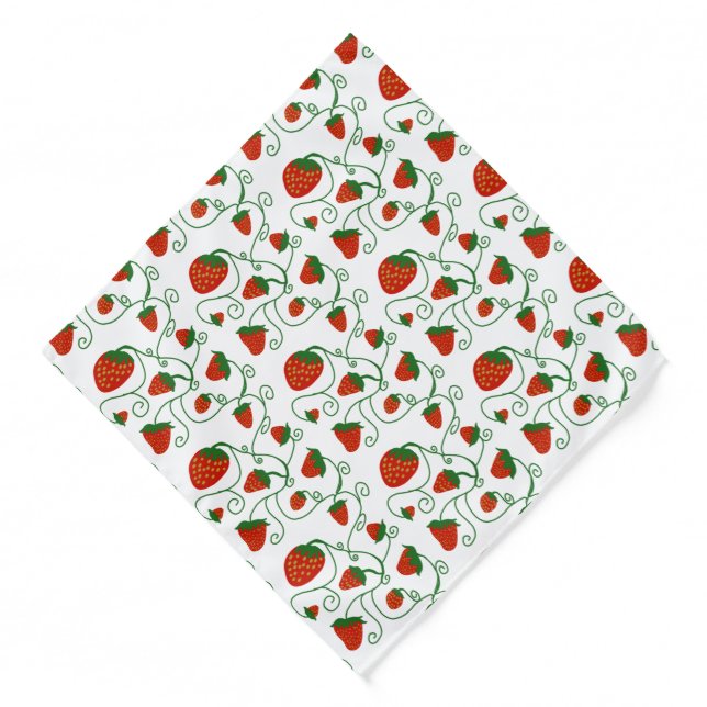 Strawberry  Design Dog Bandana  (Front)
