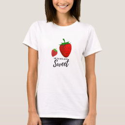 Strawberry Design Shirt, Screen Print T-Shirt