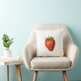 Strawberry Design Throw Pillow