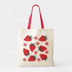 Strawberry Design Tote Bag