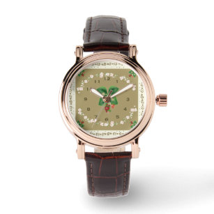 Strawberry Design with Loden Background Watch