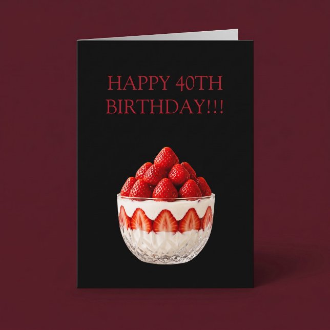 Strawberry Dessert Birthday Card (Creator Uploaded)