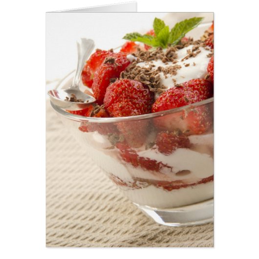 Strawberry Dessert With Fresh Yogurt Cards (Front)