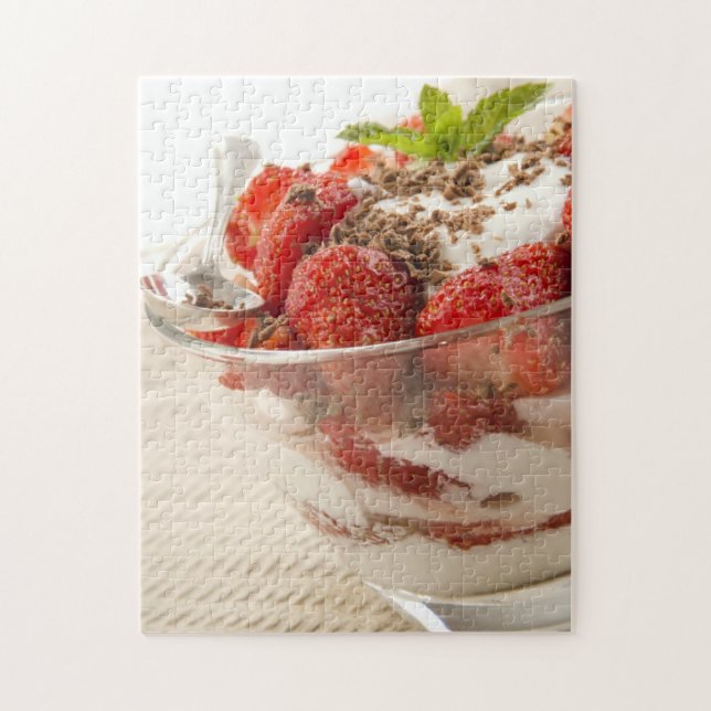 Strawberry Dessert With Fresh Yogurt Jigsaw Puzzle (Vertical)