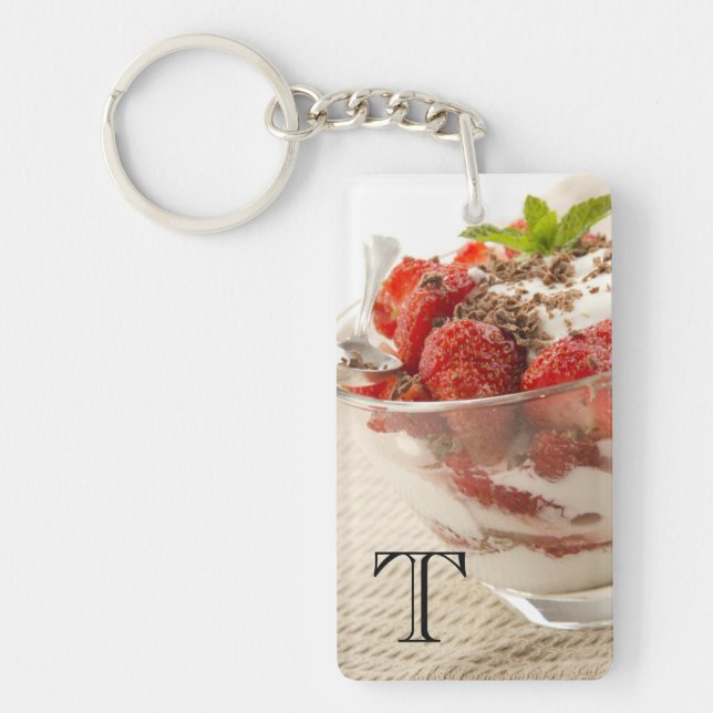 Strawberry Dessert With Fresh Yogurt Keychain (Front)
