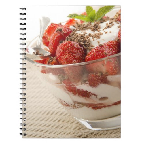 Strawberry Dessert With Fresh Yogurt Notebook