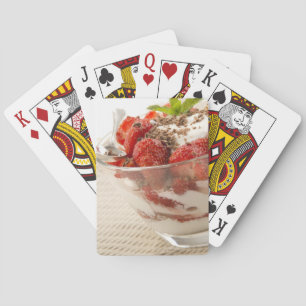 Strawberry Dessert With Fresh Yogurt Poker Cards