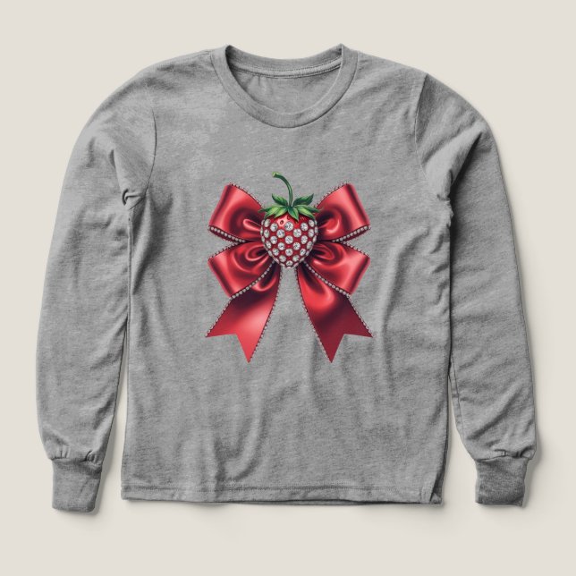 Strawberry diamonds bow Tri-Blend shirts (Design Front)