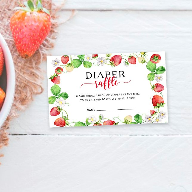 Strawberry Diaper Raffle Enclosure Card (Creator Uploaded)