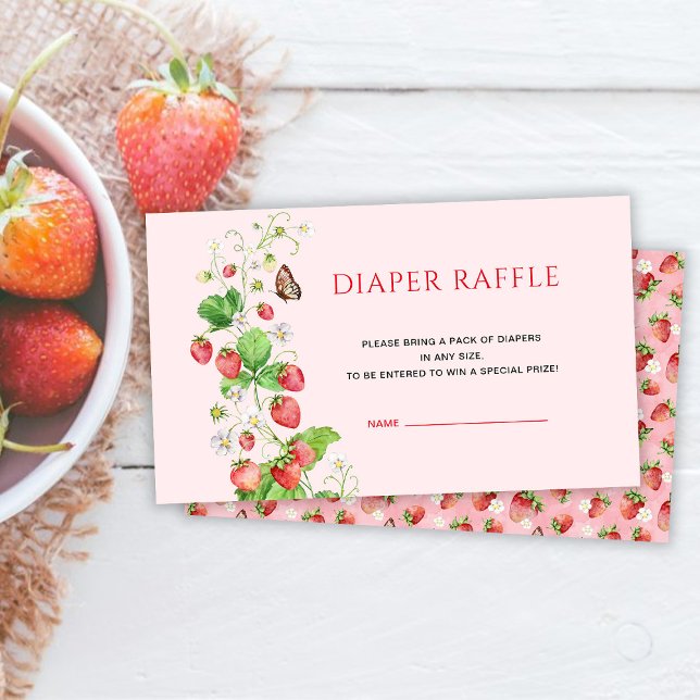 Strawberry Diaper Raffle Enclosure Card (Creator Uploaded)
