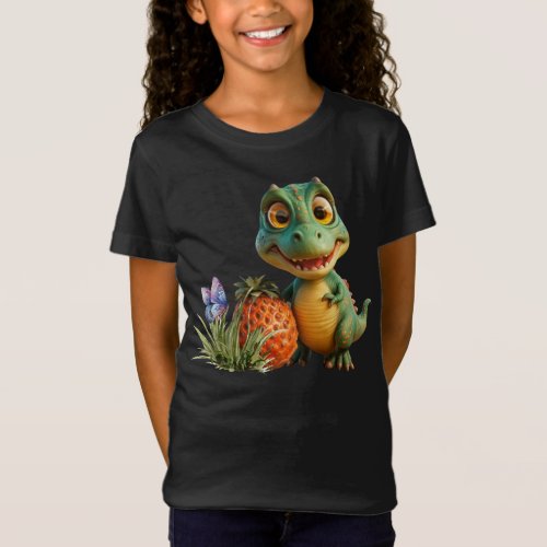 Strawberry Dino Dinosaur Summer Fun  T_Shirt