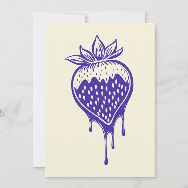strawberry dipped in chocolate invitation (Front)