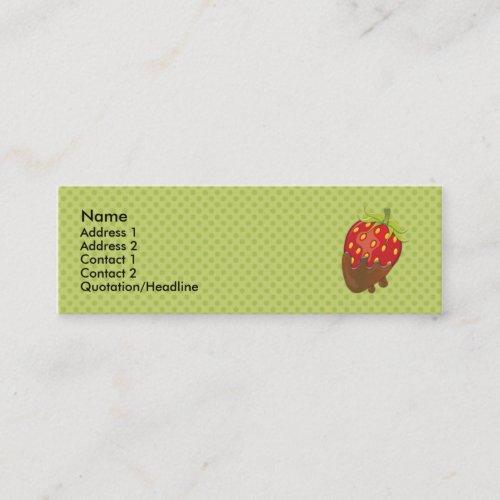 Strawberry dipped in chocolate business cards