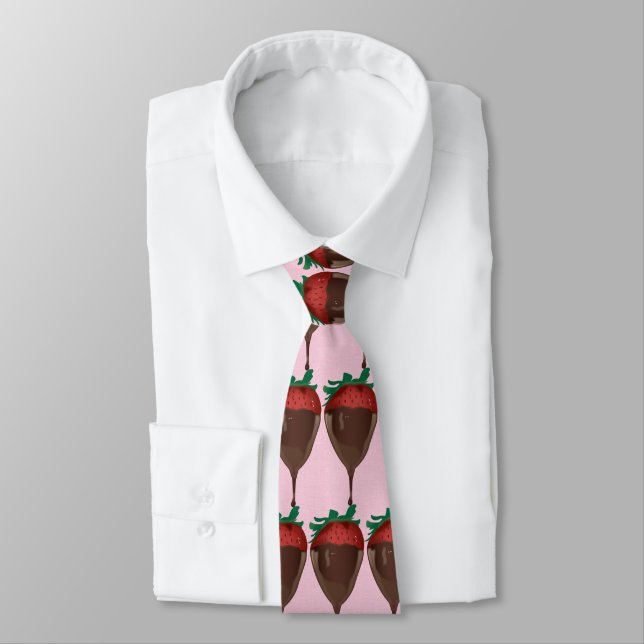 strawberry dipped in chocolate tie (Tied)