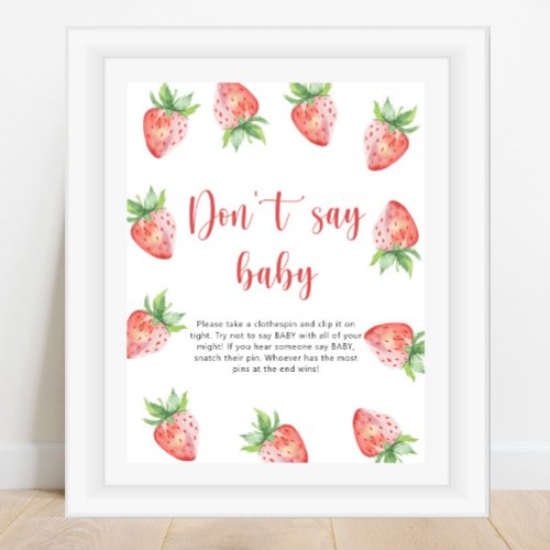 Strawberry _ Dont say baby  Poster