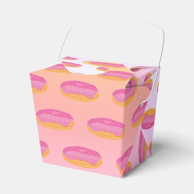 Strawberry Donuts Favor Boxes (Front Side)