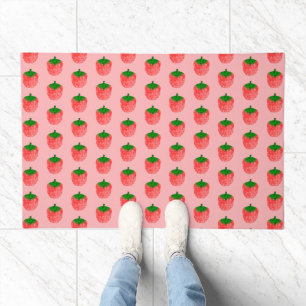 Strawberry Drawing Doormat