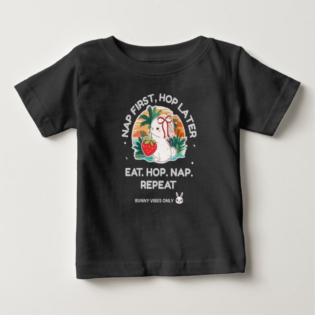 Strawberry Dream Bunny Baby T-Shirt (Front)