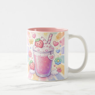 Strawberry Dreams Milkshake Two-Tone Coffee Mug