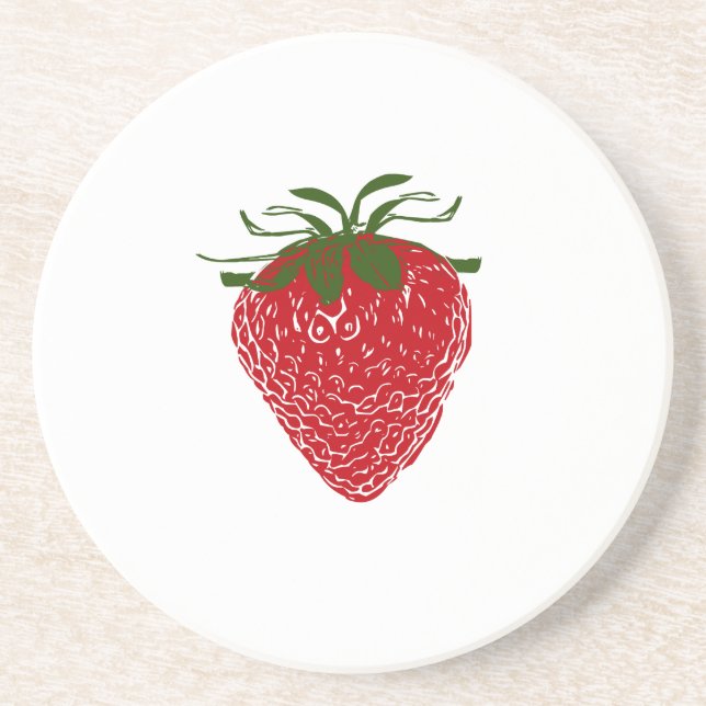 Strawberry: Drink Coaster (Front)