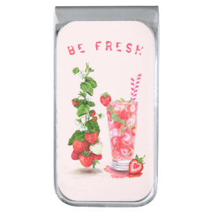 Strawberry Drink Money Clip