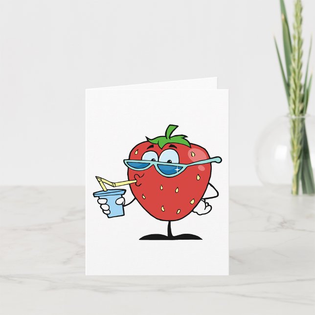 Strawberry Drinking Note Cards (Creator Uploaded)