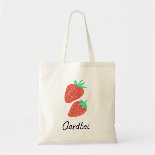 Strawberry Dutch Flash Cards Fruity Fun Food Art Tote Bag
