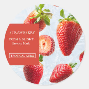 Strawberry Facial Mask Label