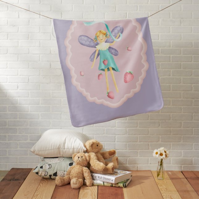Strawberry Fairy 2 Baby Blanket (In Situ)