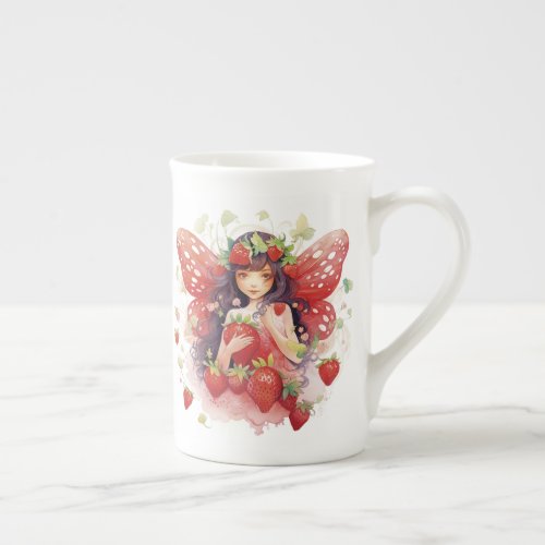 Strawberry Fairy Bone China Mug