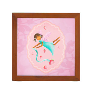 Strawberry fairy desk organizer