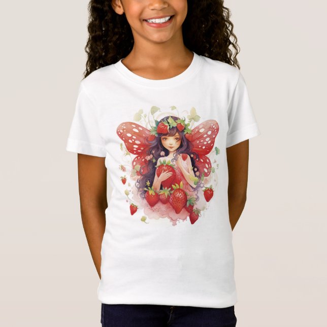 Strawberry Fairy Girls T-Shirt (Front)