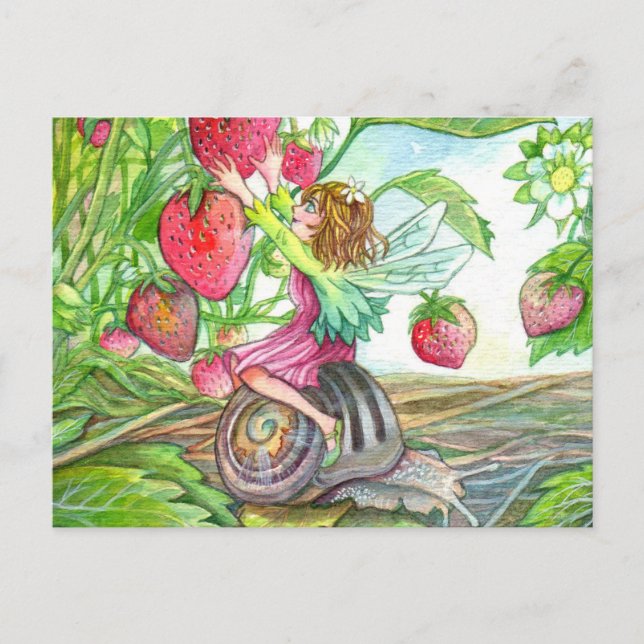 Strawberry Fairy Postcard (Front)