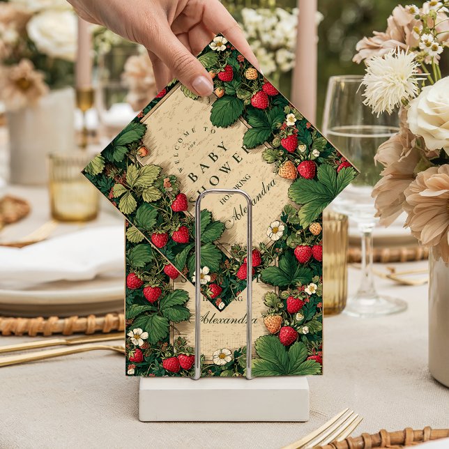 Strawberry Fairytale Baby Shower Napkins (Creator Uploaded)