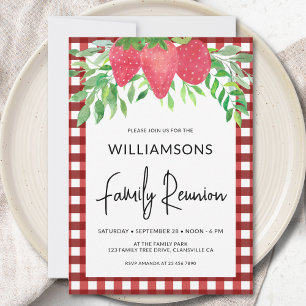 Strawberry Family Reunion  Invitation
