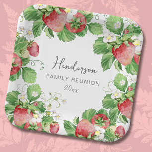 Strawberry Family Reunion Paper Plates