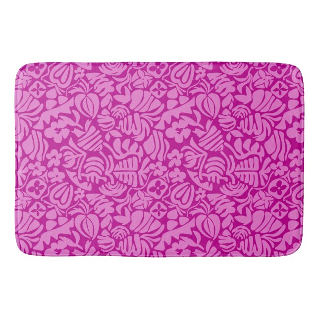 Strawberry Fantasy in pink Bath Mat (Front)