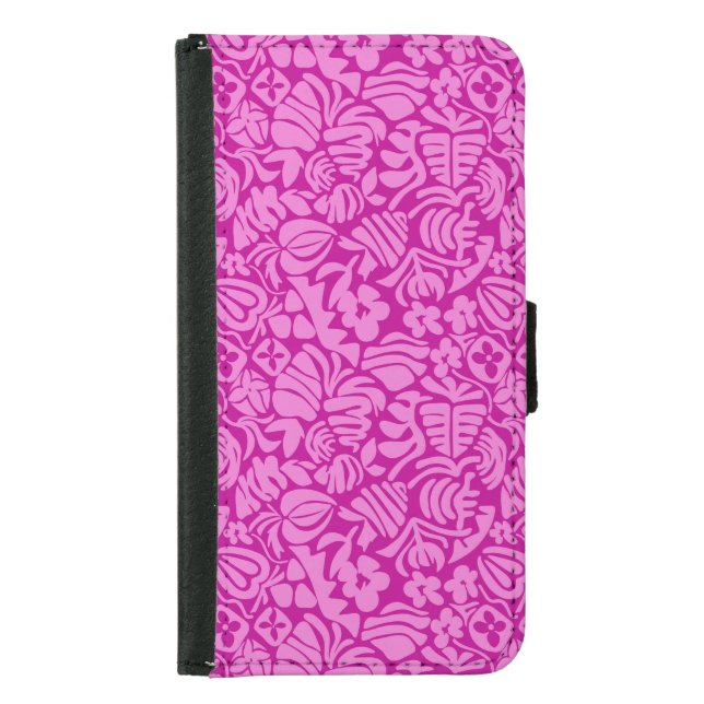 Strawberry Fantasy in pink Samsung Galaxy Wallet Case (Front)