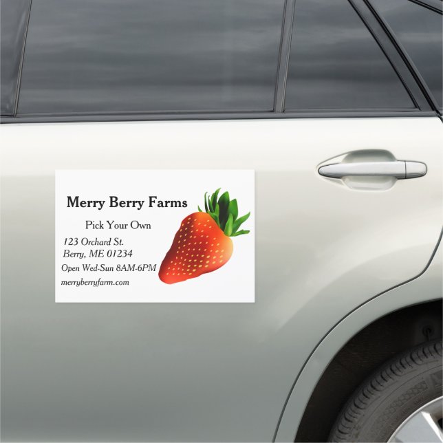 Strawberry Farm Car Magnet (In Situ)