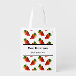 Strawberry Farm Grocery Bag