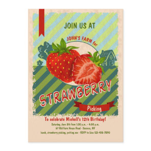Strawberry Farm Invitation